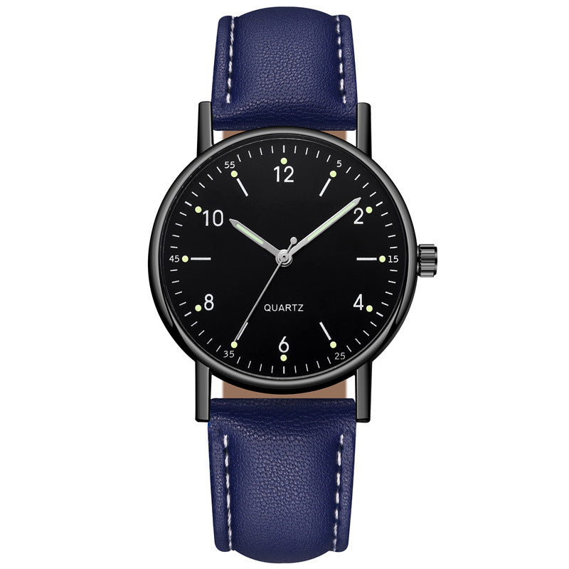 Luminous quartz wristwatch