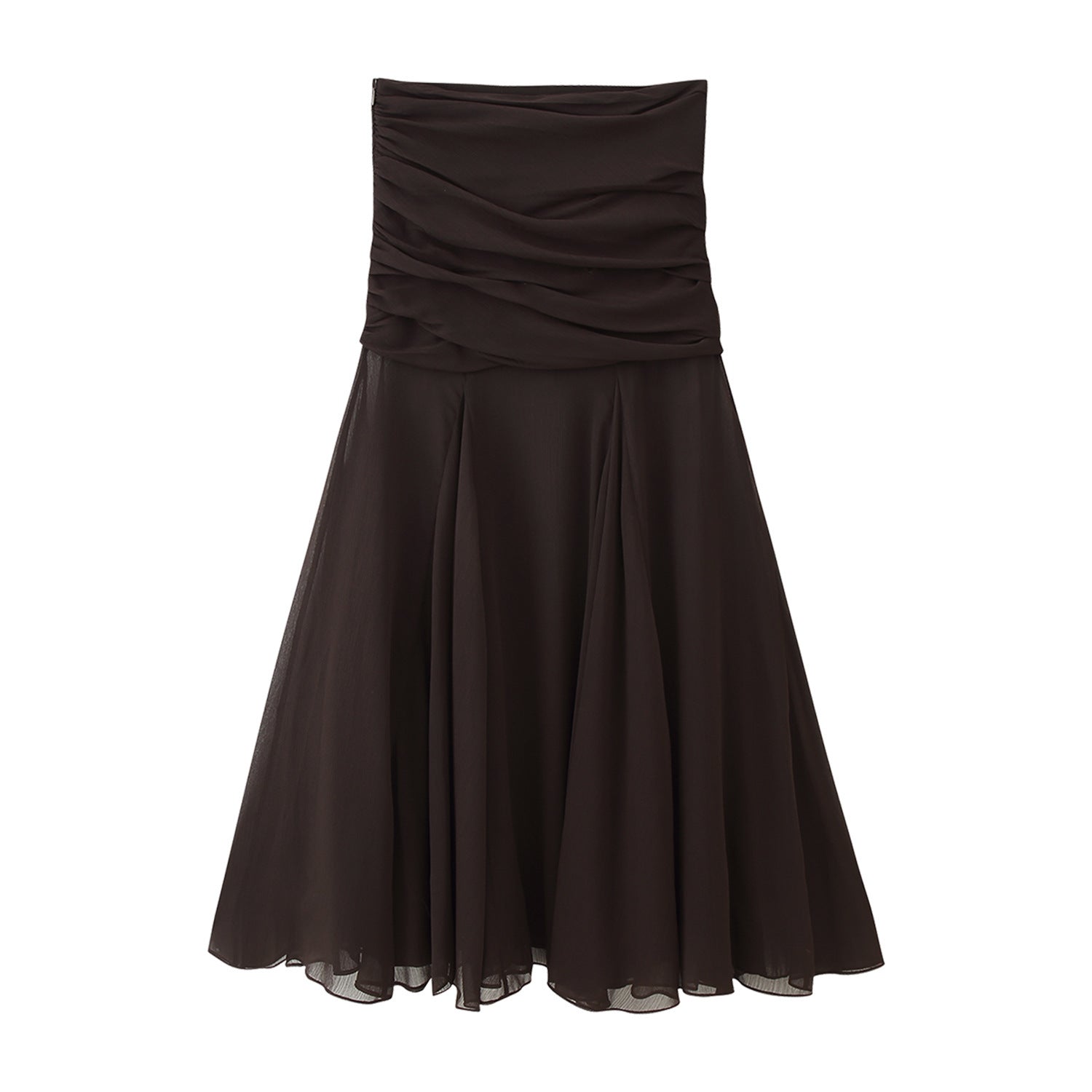 Summer Translucent Pleated Skirt