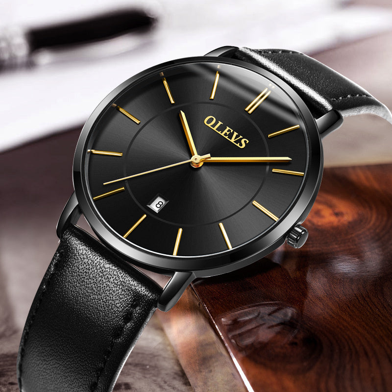 Leather Sport Quartz Wristwatch - MBM INTERNATIONAL HOLDING