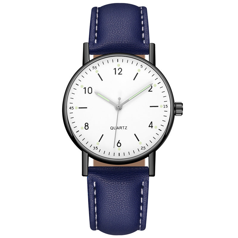 Luminous quartz wristwatch