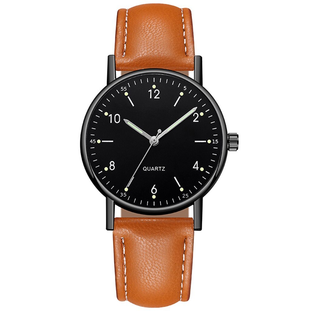Luminous quartz wristwatch