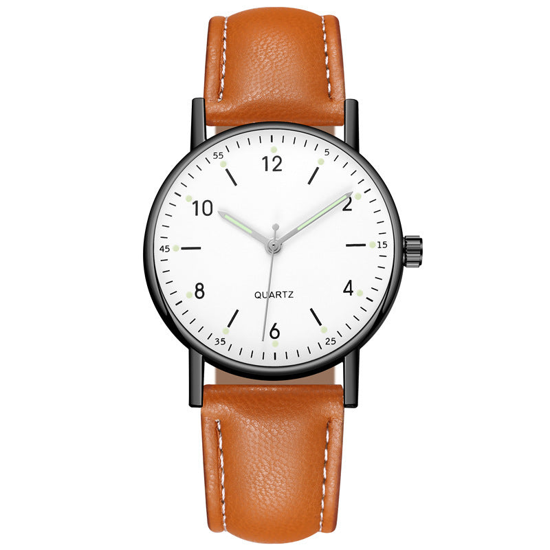 Luminous quartz wristwatch