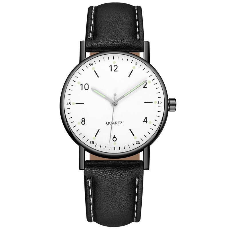 Luminous quartz wristwatch