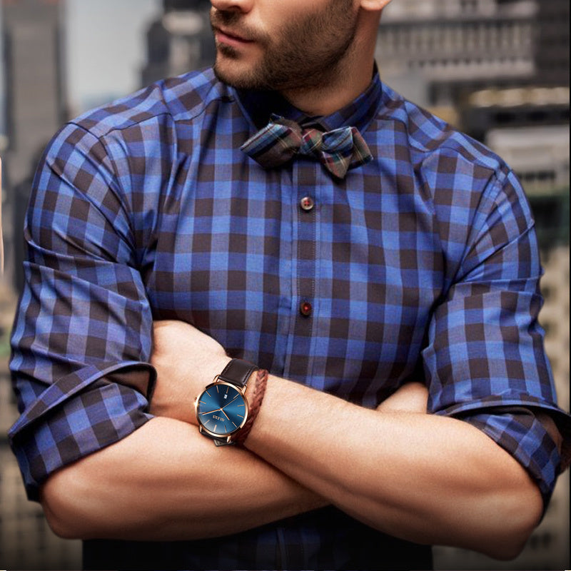 Leather Sport Quartz Wristwatch - MBM INTERNATIONAL HOLDING