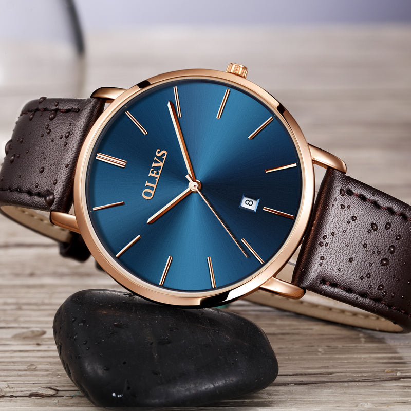 Leather Sport Quartz Wristwatch - MBM INTERNATIONAL HOLDING