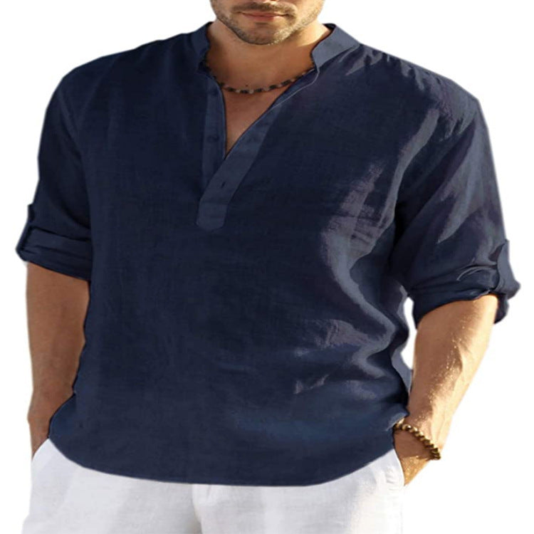 Loose Stand Collar Shirt - MBM INTERNATIONAL HOLDING